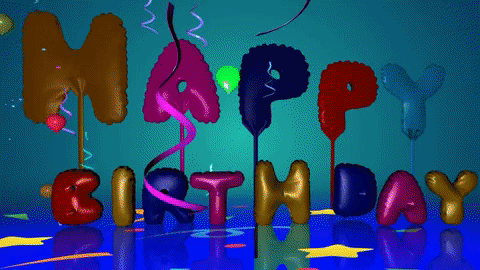 birthday balloons GIF