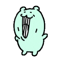 Teddy Bear Smile Sticker by luckycavity
