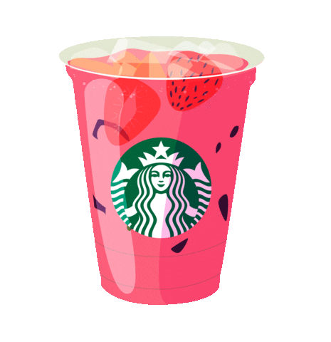 Starbucks_FR giphyupload summer strawberry acai Sticker