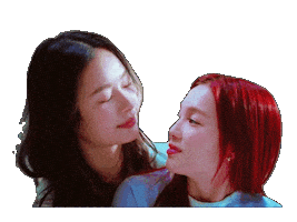 Red Hair Kiss Sticker