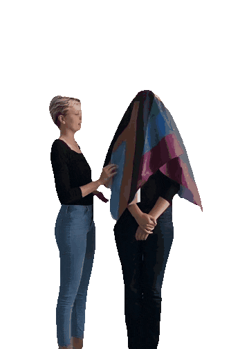 onceuponajrny rainbow girls pride flag Sticker