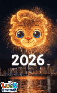 New Year Party GIF by Lucas and Friends by RV AppStudios