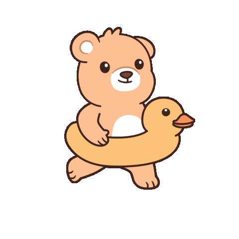 Happy Teddy Bear Sticker by BEARISH