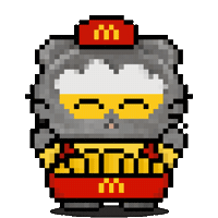 Happy Fast Food Sticker