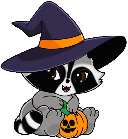 Halloween Raccoon Sticker