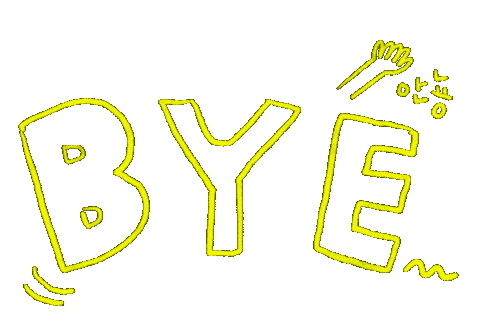 mrmustardstudio bye 안녕 잘가 미스터머스타드 Sticker