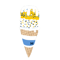 Go Blue Ice Cream Sticker by University of Michigan