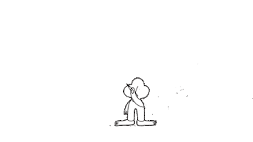 andiconcha black and white drawing character doodle Sticker