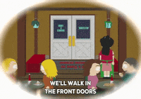 butters stotch door GIF by South Park 