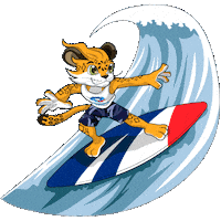 Surf Cog Sticker by Comité Olímpico Guatemalteco