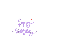 Happy Birthday Lilac Sticker