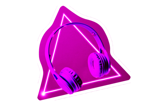 Pink Headphones Sticker by Thalia