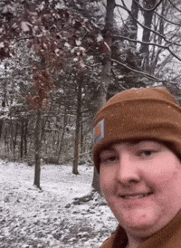 ryanfrericks snow walking vlogging GIF