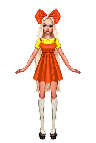 Doll Barbie Sticker