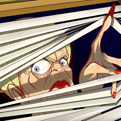 karencardstcg giphyupload side eye karen peekaboo GIF