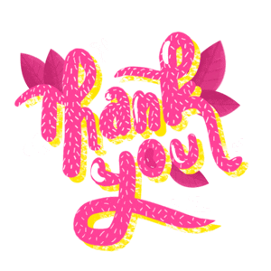 Flower Thank You Sticker