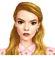 Serious Anya Taylor Joy Sticker