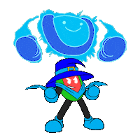Cartoon Power Sticker by strangefruitsmusic