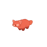 sneepsnorp3d red panda low poly the lad sneepsnorp3d Sticker