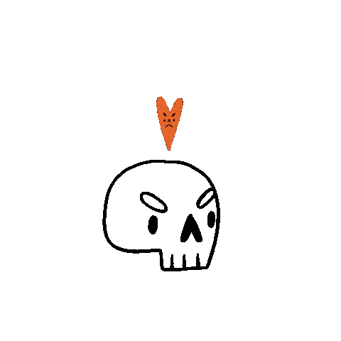 AnnaMagmel giphyupload skull skeleton annamagmel Sticker