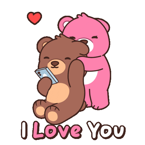 I Love Ya Teddy Bear Sticker by BEARISH