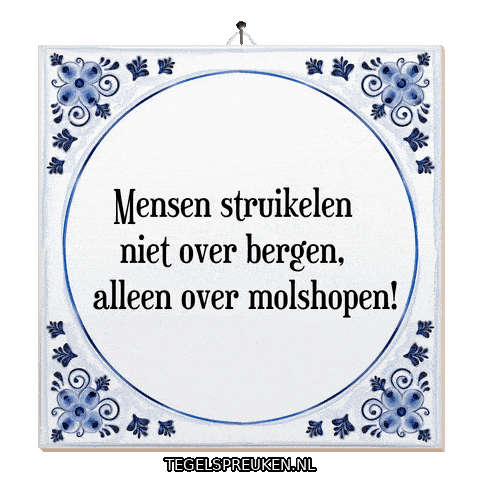 Bergen Wijsheid Sticker by Tegelspreuken.nl