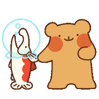 bear fish Sticker by Bare Tree Media