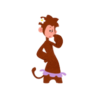 thisisteeandmo baby confused thinking monkey Sticker