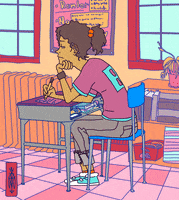 tired animation GIF by Elle