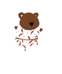 dinasimonenko bear angel dancer pajamas Sticker