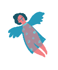 dinasimonenko stars bird fly flying Sticker