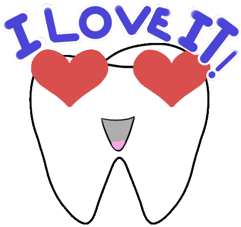 I Love It Teeth Sticker