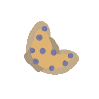 gonebaananas breakfast banana завтрак croissants Sticker