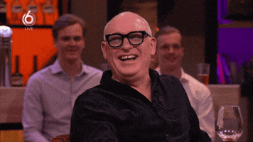 Rene Van Der Gijp Laughing GIF by Vandaag Inside