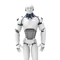 Robot Wow Sticker