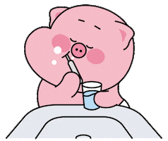 handeongi morning pig teeth 캐릭터 Sticker