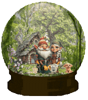 Snow Globe Gnomes Sticker