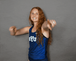 Celebration Point GIF by BYU Cougars