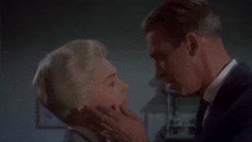 Jimmy Stewart & Kim Novak Kiss