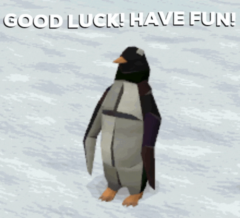 penguin good luck GIF