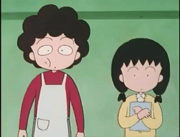 anime surprise japan shrug chibi maruko GIF