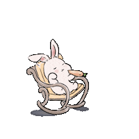 lulalistudio chill bunny lazy lazy afternoon Sticker