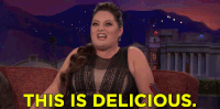 this is delicious lauren ash GIF by Team Coco