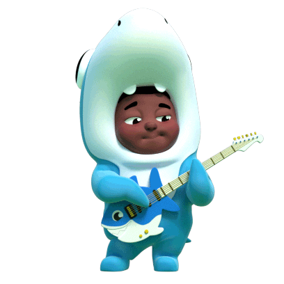 3D Guitar Sticker by One Zeez