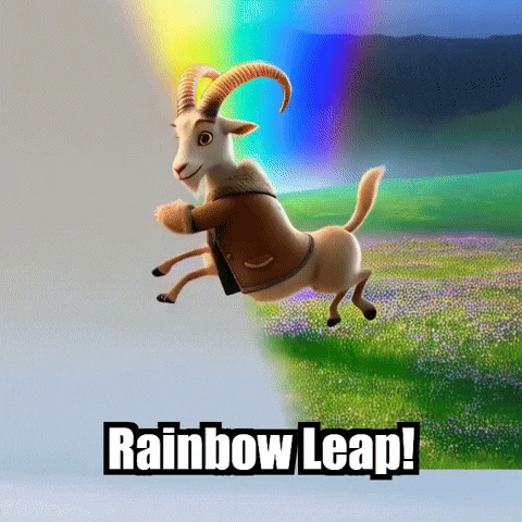 Rainbow Meadow GIF by Radiantelope