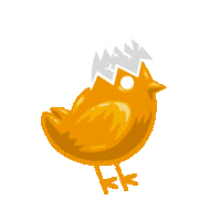 Tired Chicken Sticker by Blue Wizard