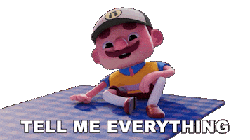 Chatting Tell Me Sticker by Mojo Swoptops