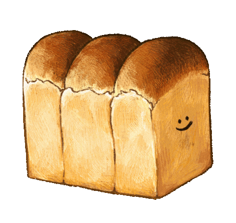 Bread Smile Sticker by haenaillust