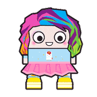 happy hair Sticker by Miniminou