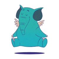 obahdesign design graphic design elephant verde Sticker